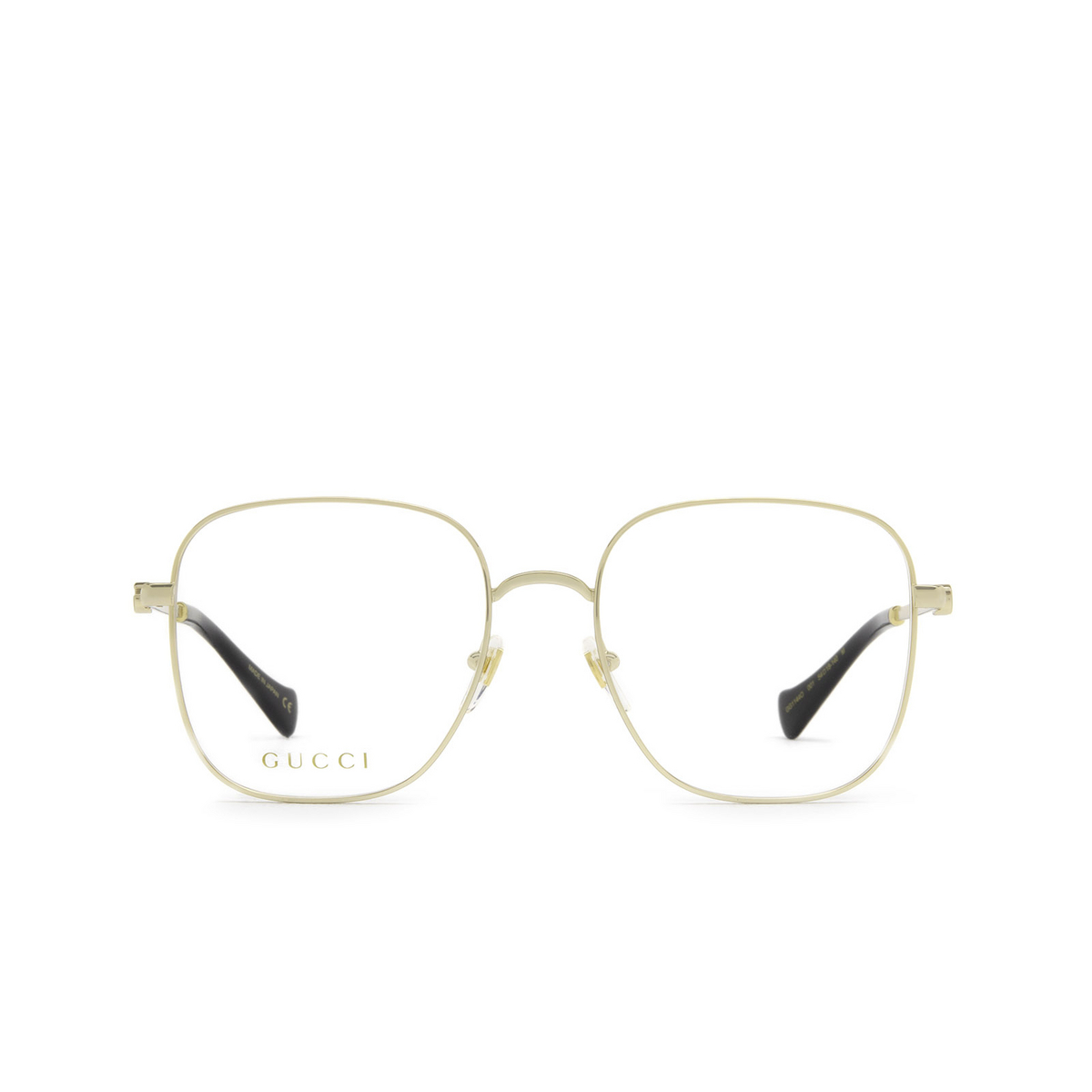 Gucci® Square Eyeglasses: GG1144O color Gold 001 - front view.