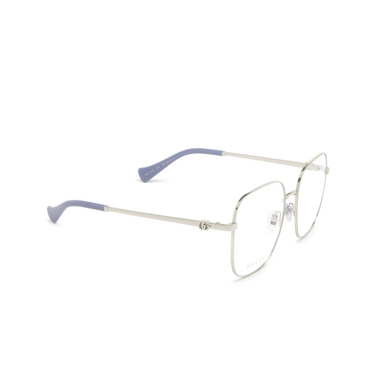 Gucci GG1144O Korrektionsbrillen 004 silver - Dreiviertelansicht