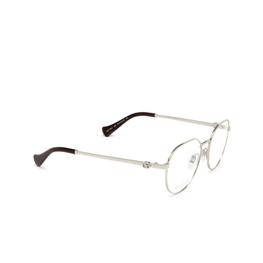Gucci GG1145O Korrektionsbrillen 002 silver - Dreiviertelansicht