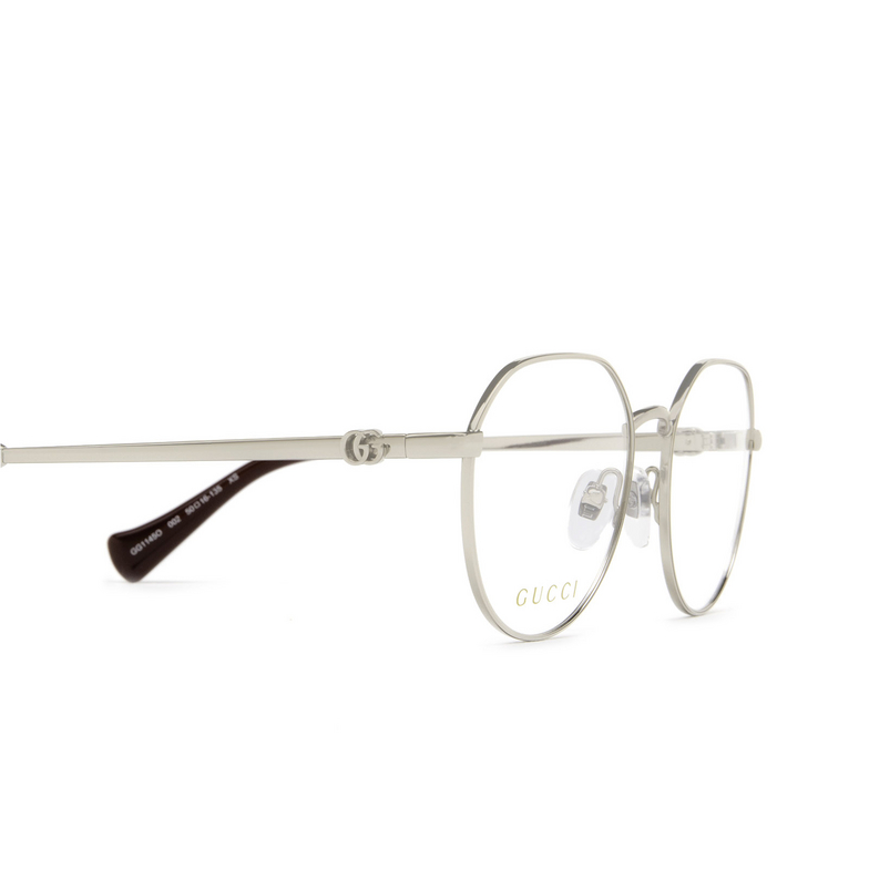 Gucci GG1145O Eyeglasses 002 silver - 3/4