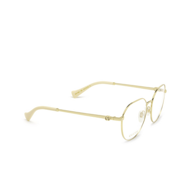 Gucci GG1145O Korrektionsbrillen 003 gold - Dreiviertelansicht