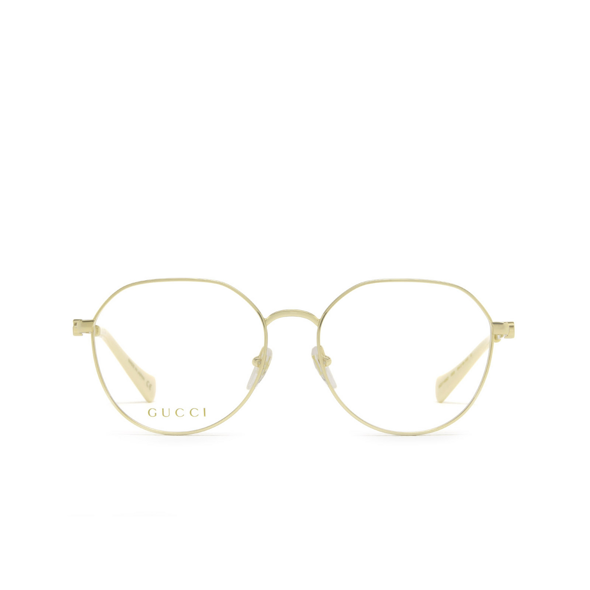 Gucci® Round Eyeglasses: GG1145O color Gold 003 - front view.