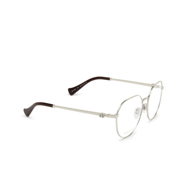 Gucci GG1145O Korrektionsbrillen 004 silver - Dreiviertelansicht