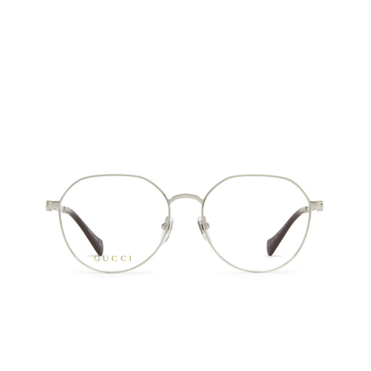 Gucci® Round Eyeglasses: GG1145O color 004 Silver - front view
