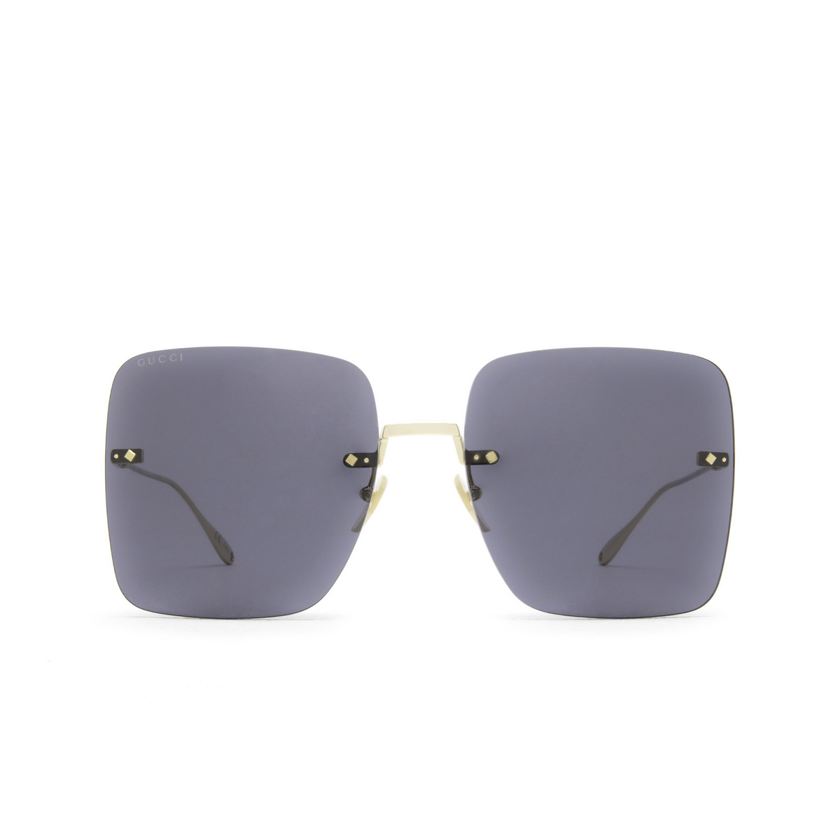 Gucci® Square Sunglasses: GG1147S color Gold 001 - front view.