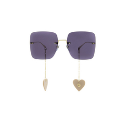 Gucci® Square Sunglasses: GG1147S color 004 Gold 