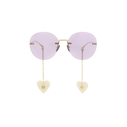 Gucci® Round Sunglasses: GG1149S color 005 Gold 