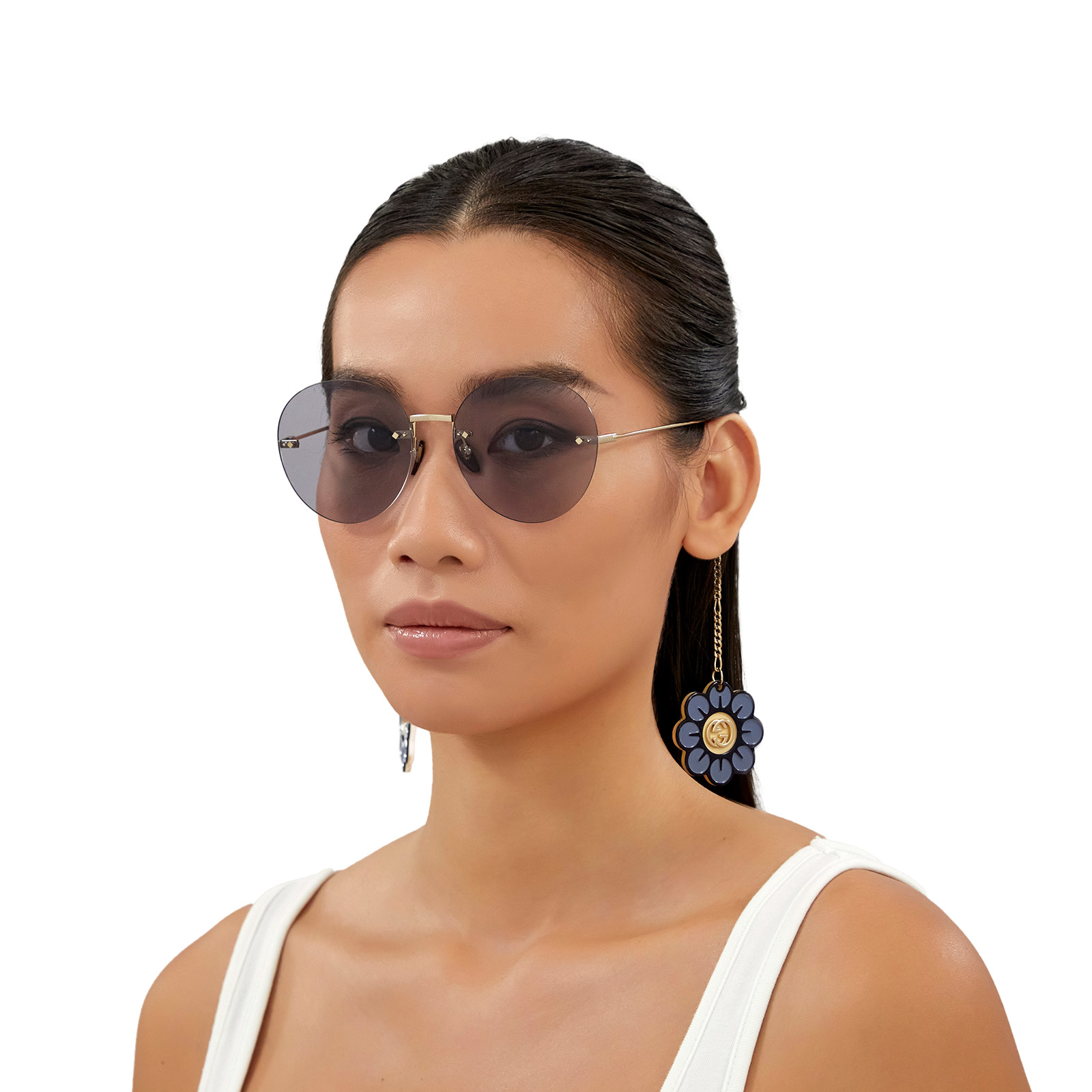 Gucci® Round Sunglasses: GG1149S color 006 Gold - product thumbnail 5/5