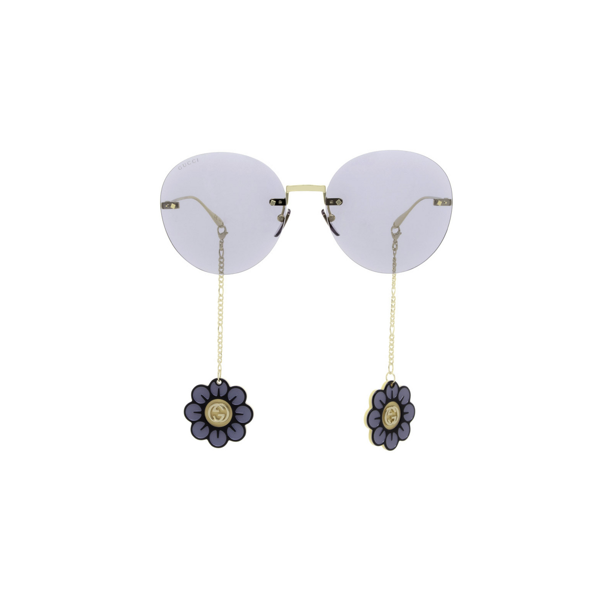 Gucci® Round Sunglasses: GG1149S color Gold 006 - front view.