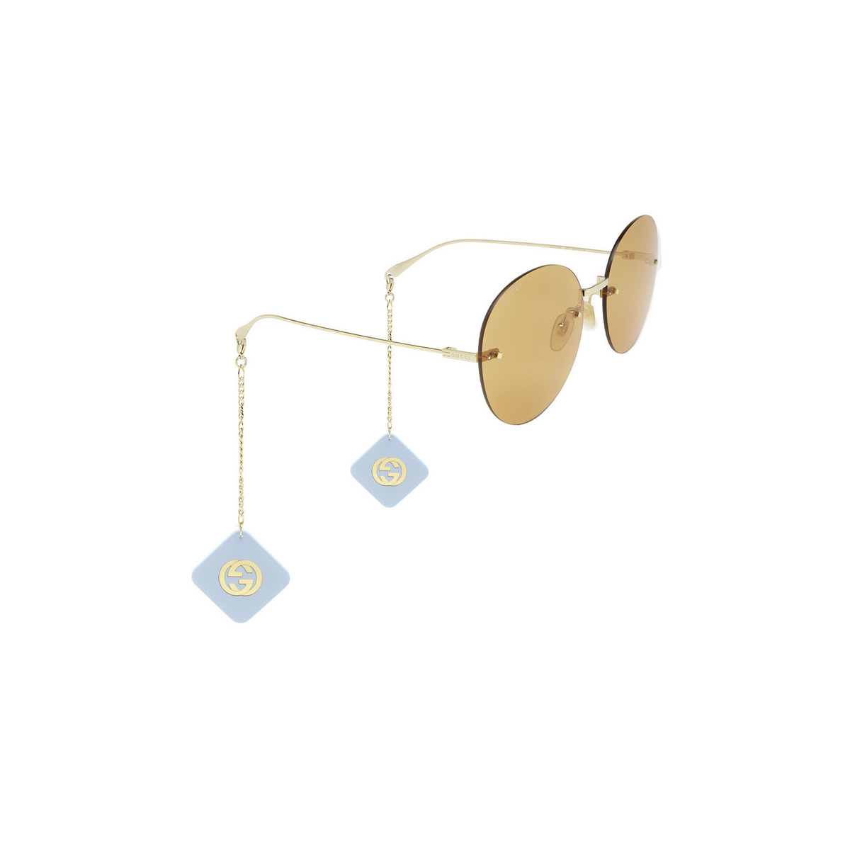 Gucci® Round Sunglasses: GG1149S color Gold 007 - 2/6.