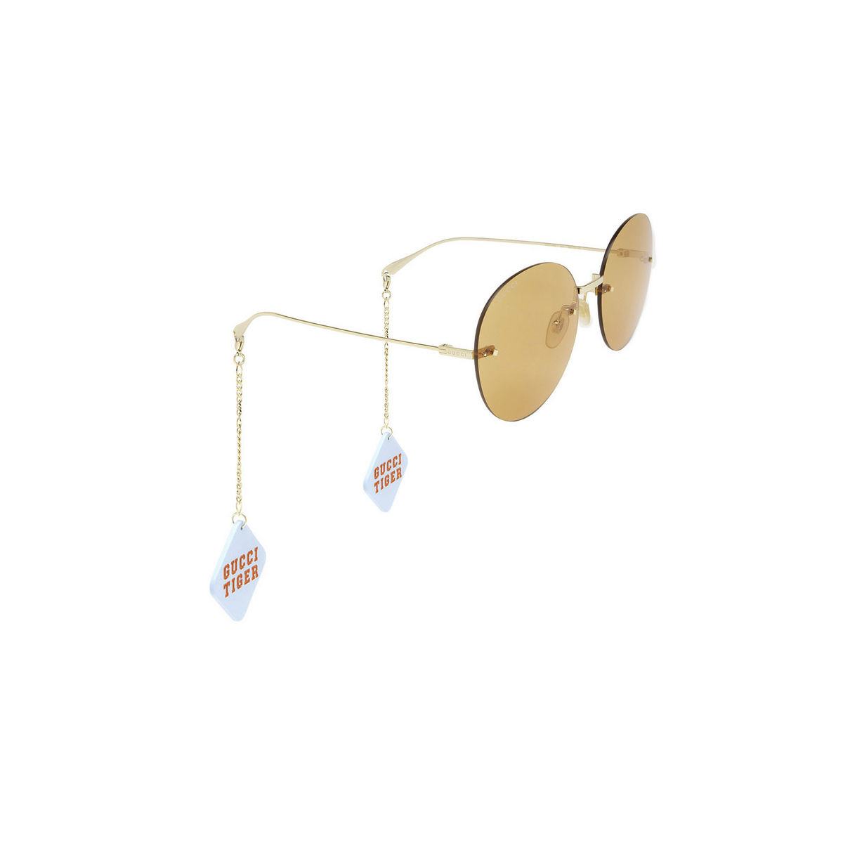 Gucci® Round Sunglasses: GG1149S color Gold 007 - product thumbnail 3/6.