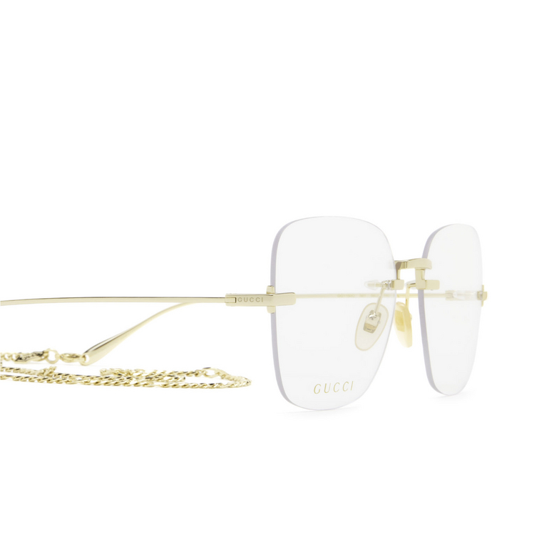 Gucci GG1150O Eyeglasses 001 gold - 3/4