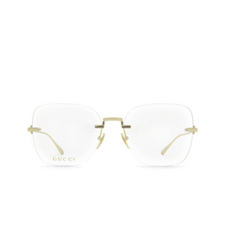 Gucci® Square Eyeglasses: GG1150O color 002 Gold 