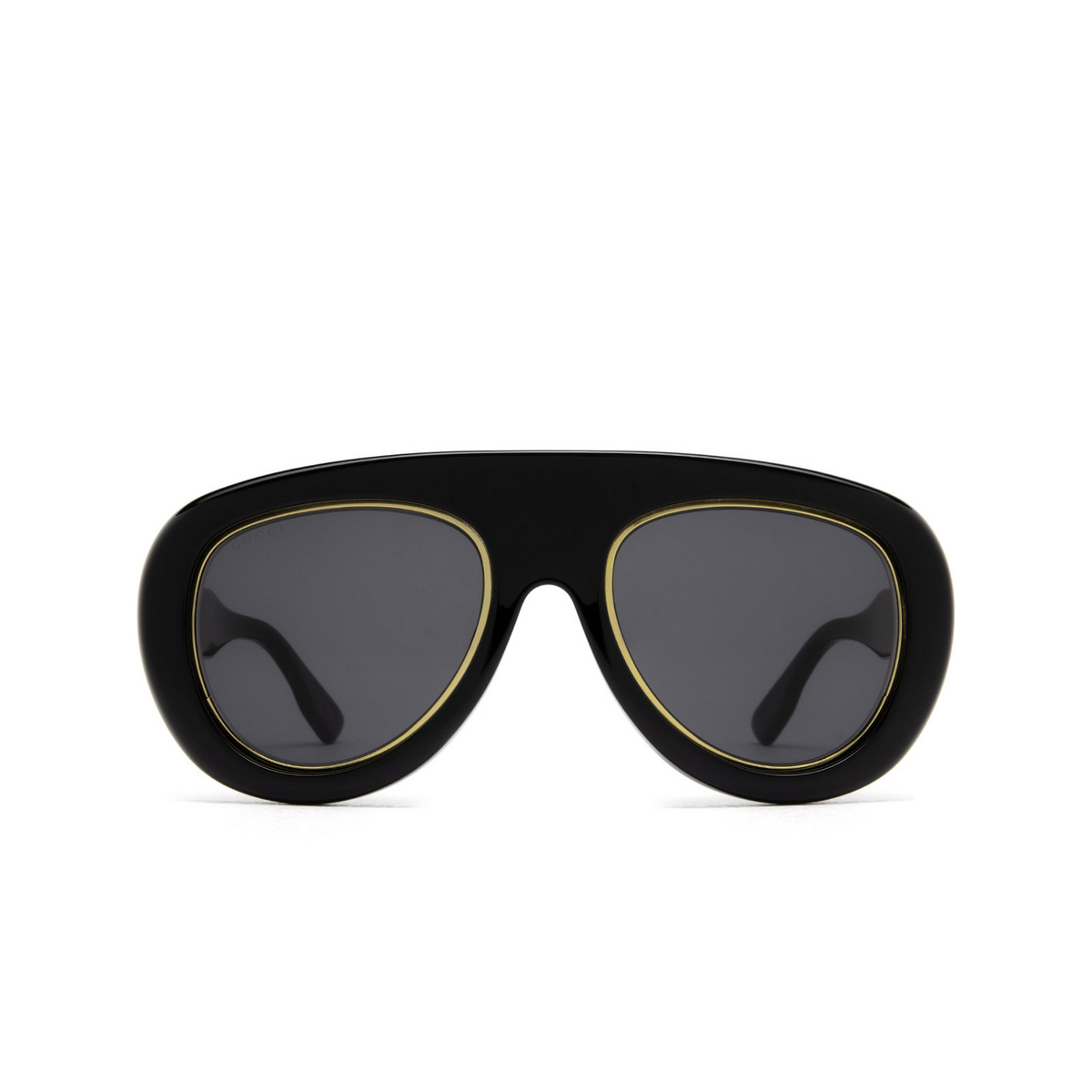 Gucci® Aviator Sunglasses: GG1152S color Black 001 - front view.