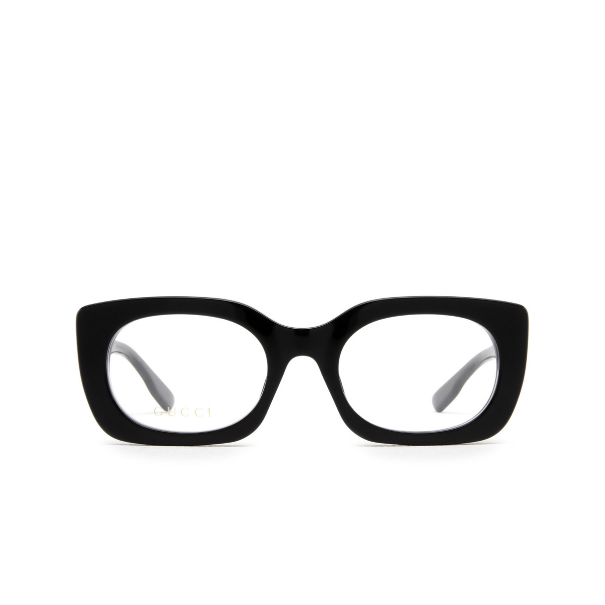 Gucci® Rectangle Eyeglasses: GG1154O color Black 001 - front view.
