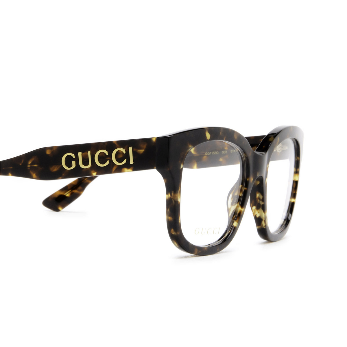 Gucci® Cat-eye Eyeglasses: GG1155O color 003 Havana - product thumbnail 3/3