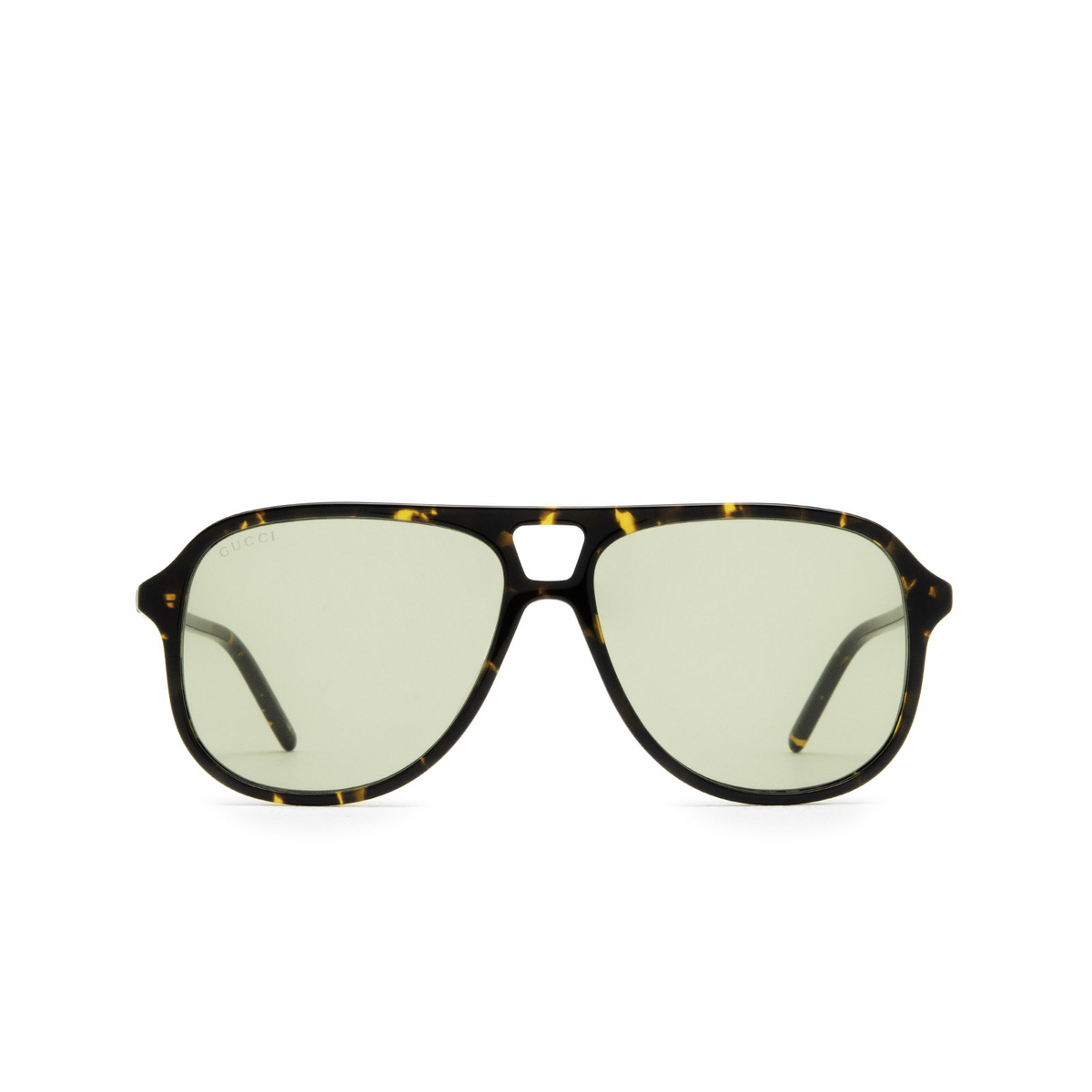 Gucci® Aviator Sunglasses: GG1156S color Havana 004 - front view.