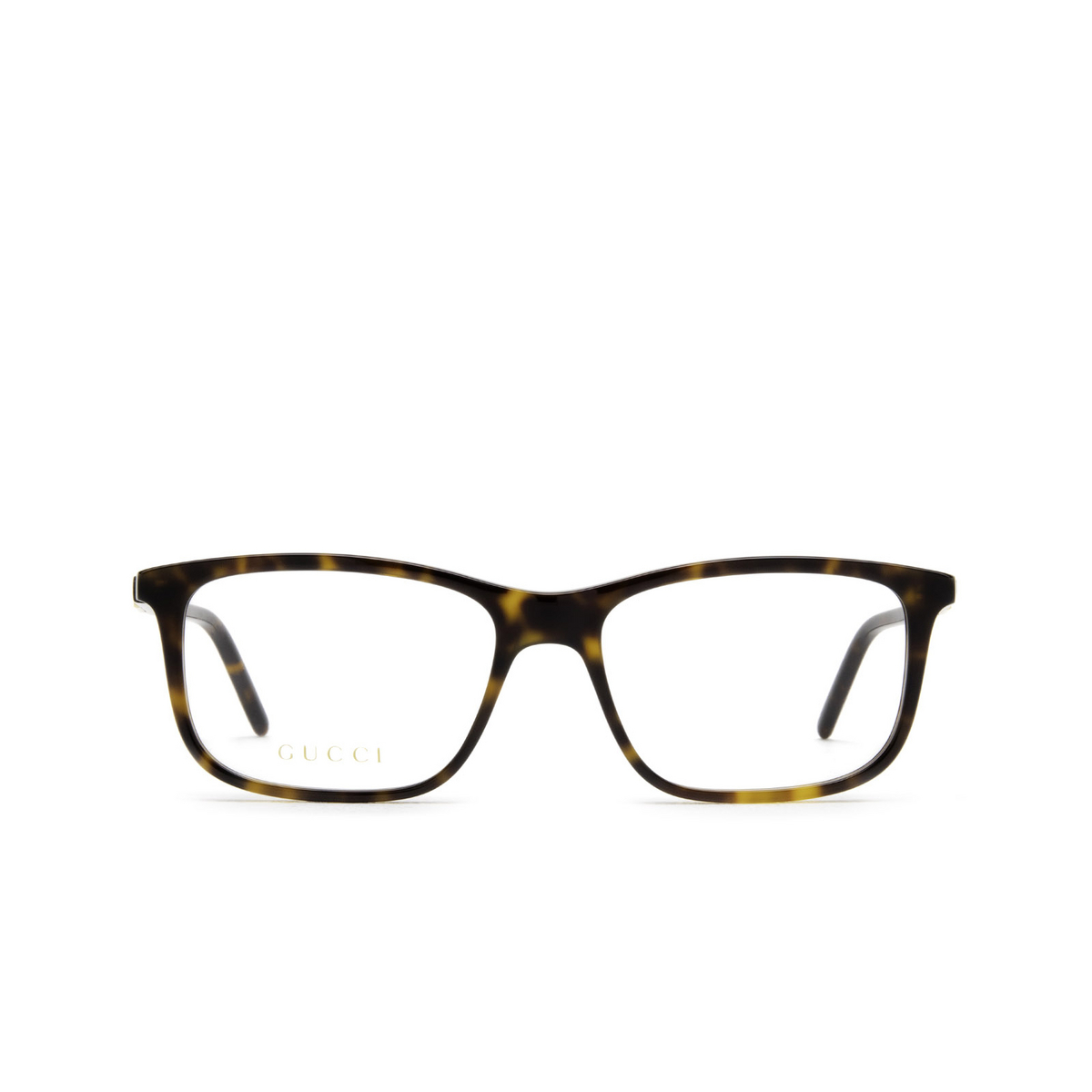 Gucci® Rectangle Eyeglasses: GG1159O color 003 Havana - front view