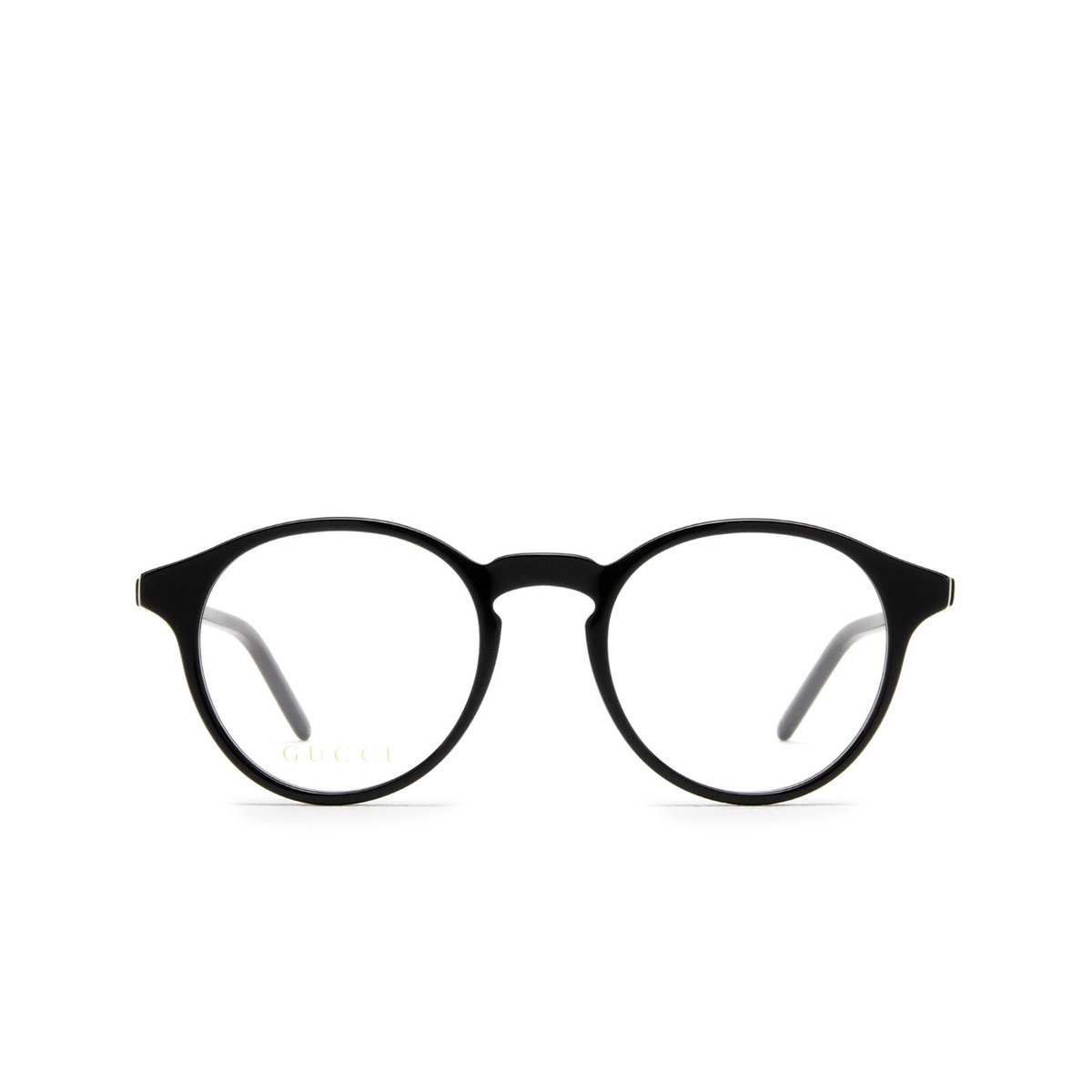 Gucci® Round Eyeglasses: GG1160O color Black 001 - front view.