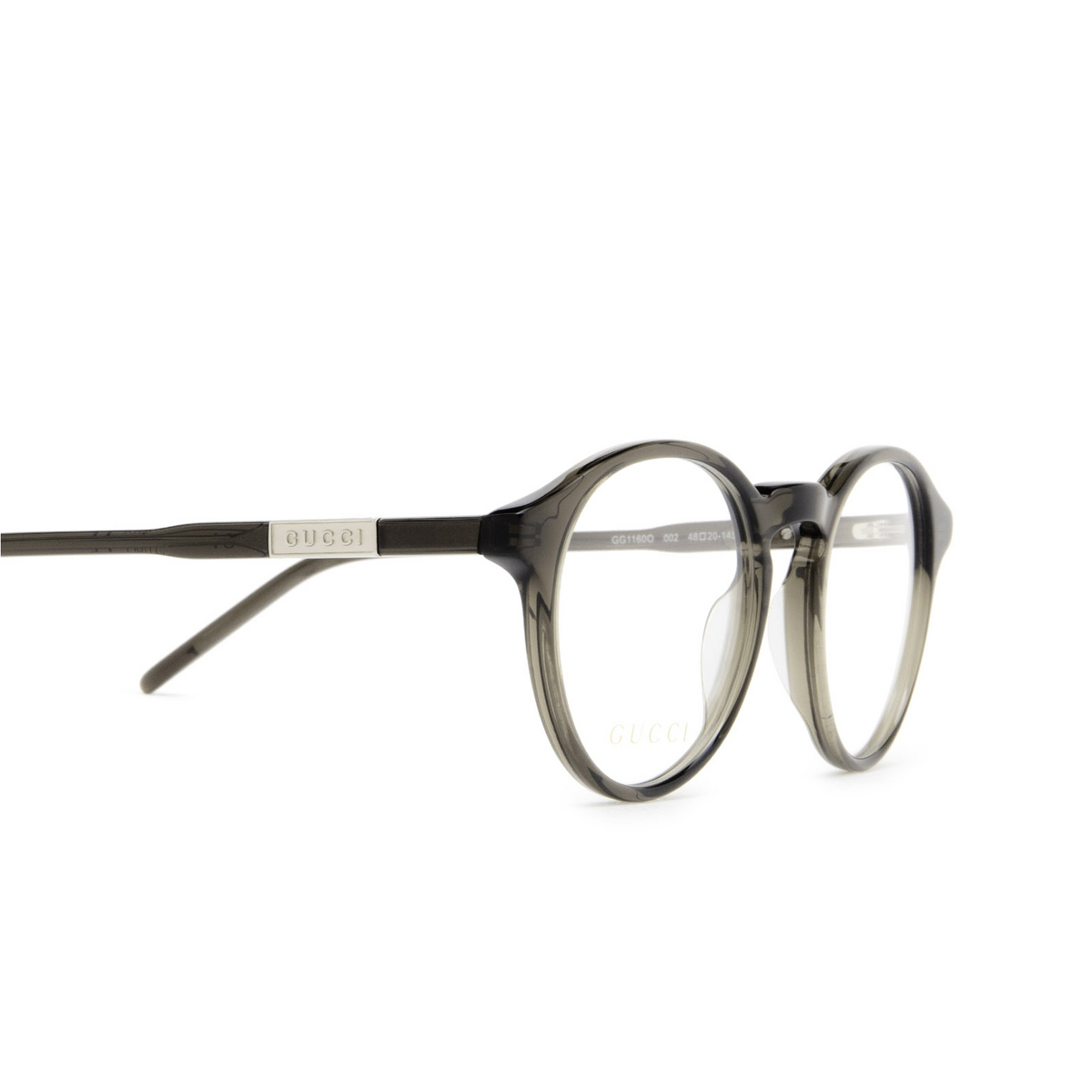 Gucci GG1160O Eyeglasses 002 Brown - 3/4