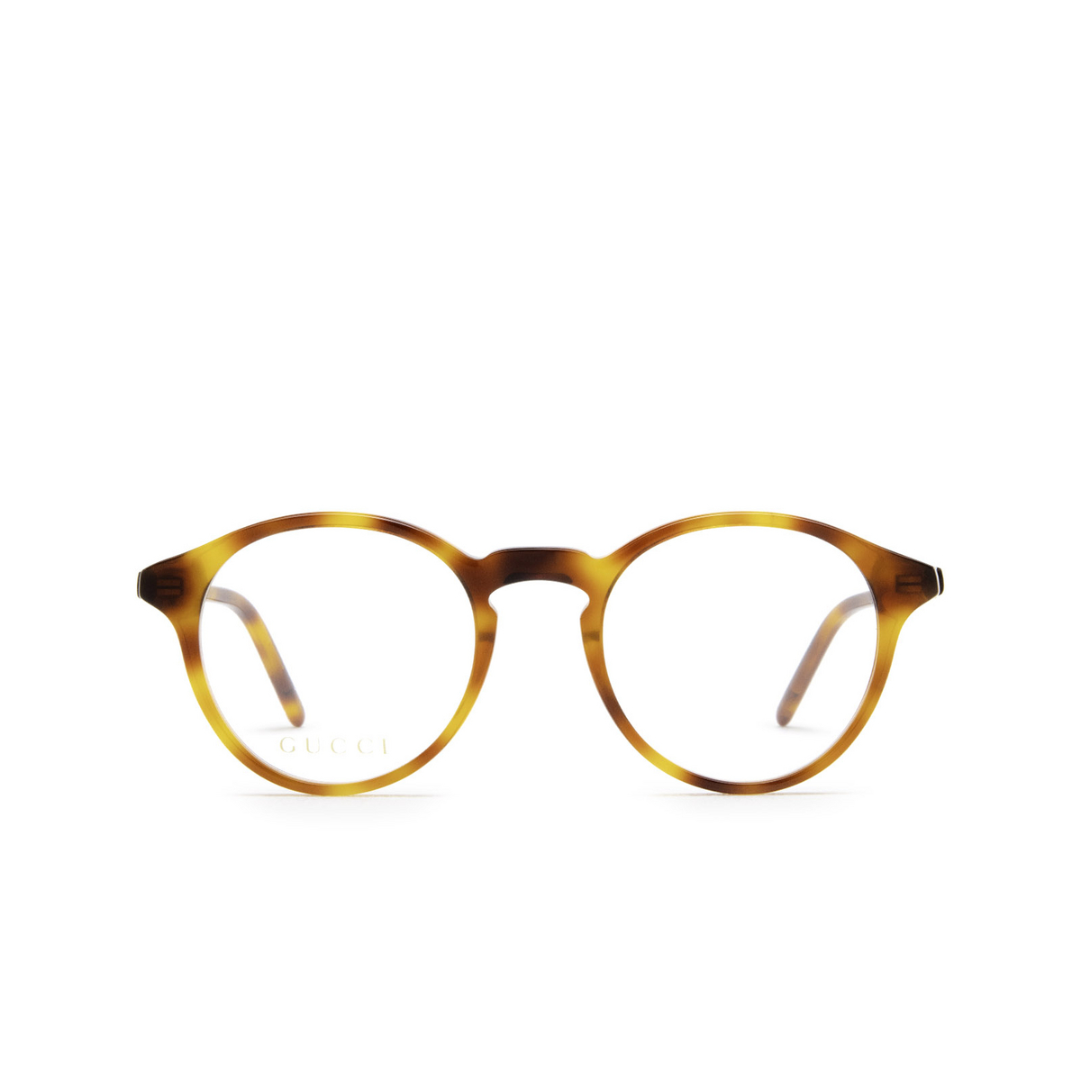 Gucci® Round Eyeglasses: GG1160O color Havana 003 - front view.