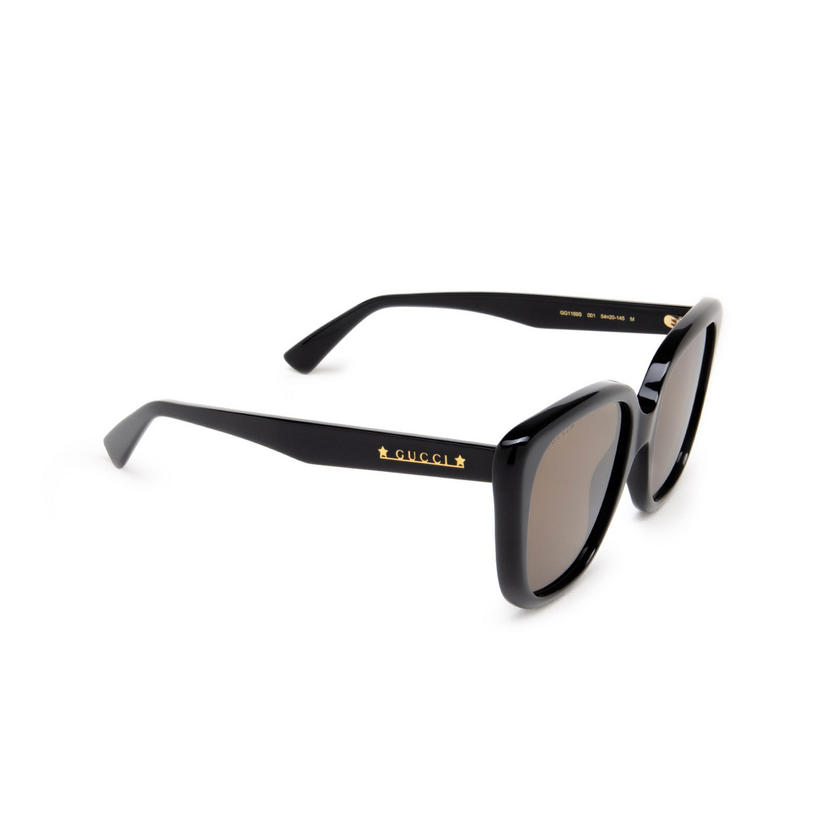 Gucci GG1169S Sunglasses 001 Black - three-quarters view