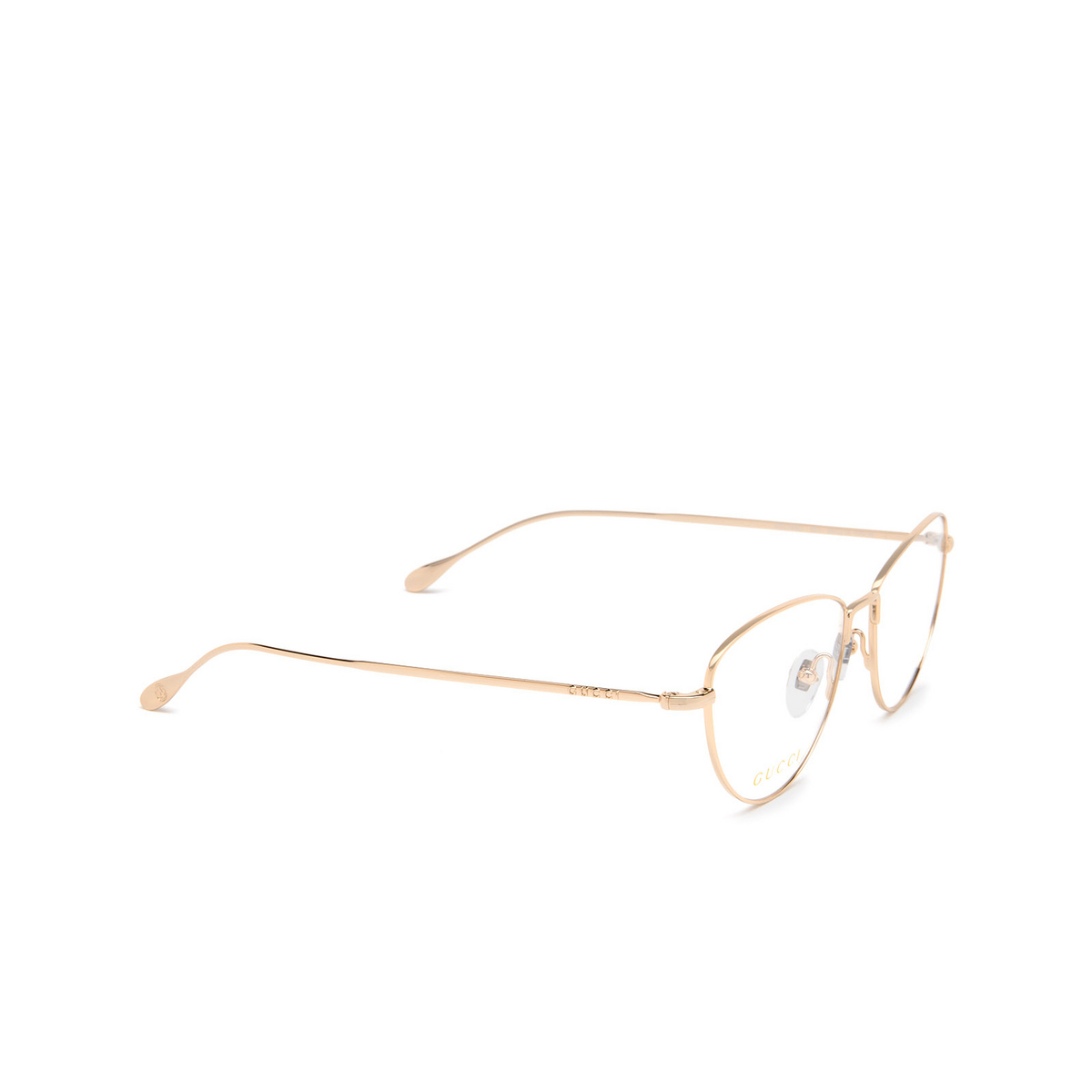 Occhiali da vista Gucci GG1185O 001 Gold - tre quarti