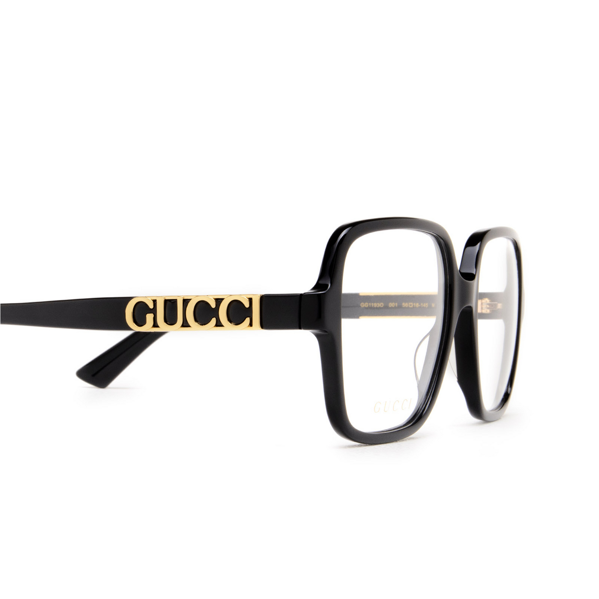 Occhiali da vista Gucci GG1193O 001 Black - anteprima prodotto 3/4