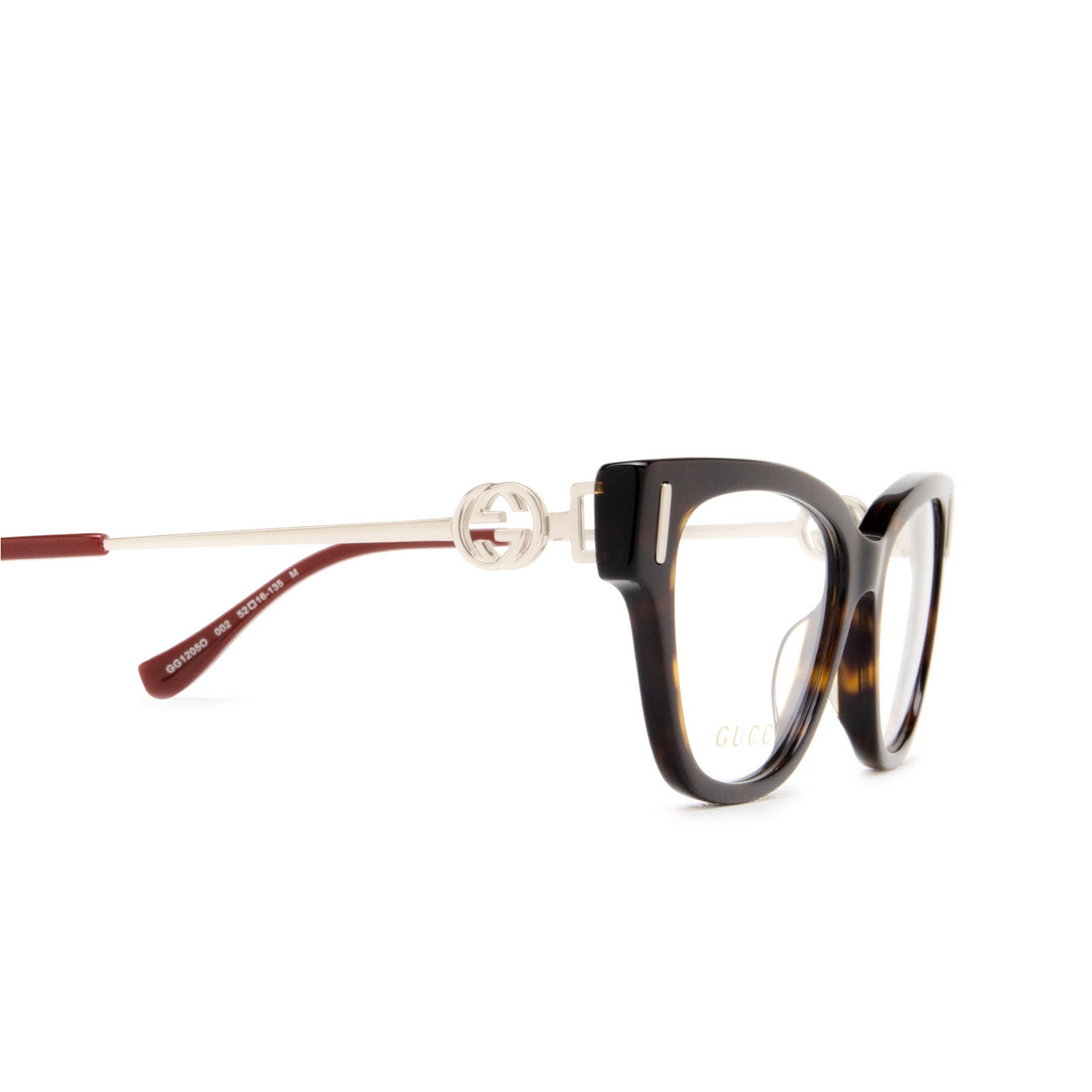 Gucci GG1205O Eyeglasses 002 Havana - product thumbnail 3/4