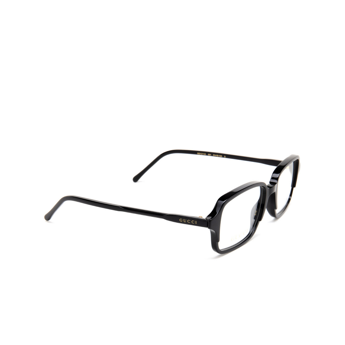 Gucci GG1211O Eyeglasses 001 Black - three-quarters view