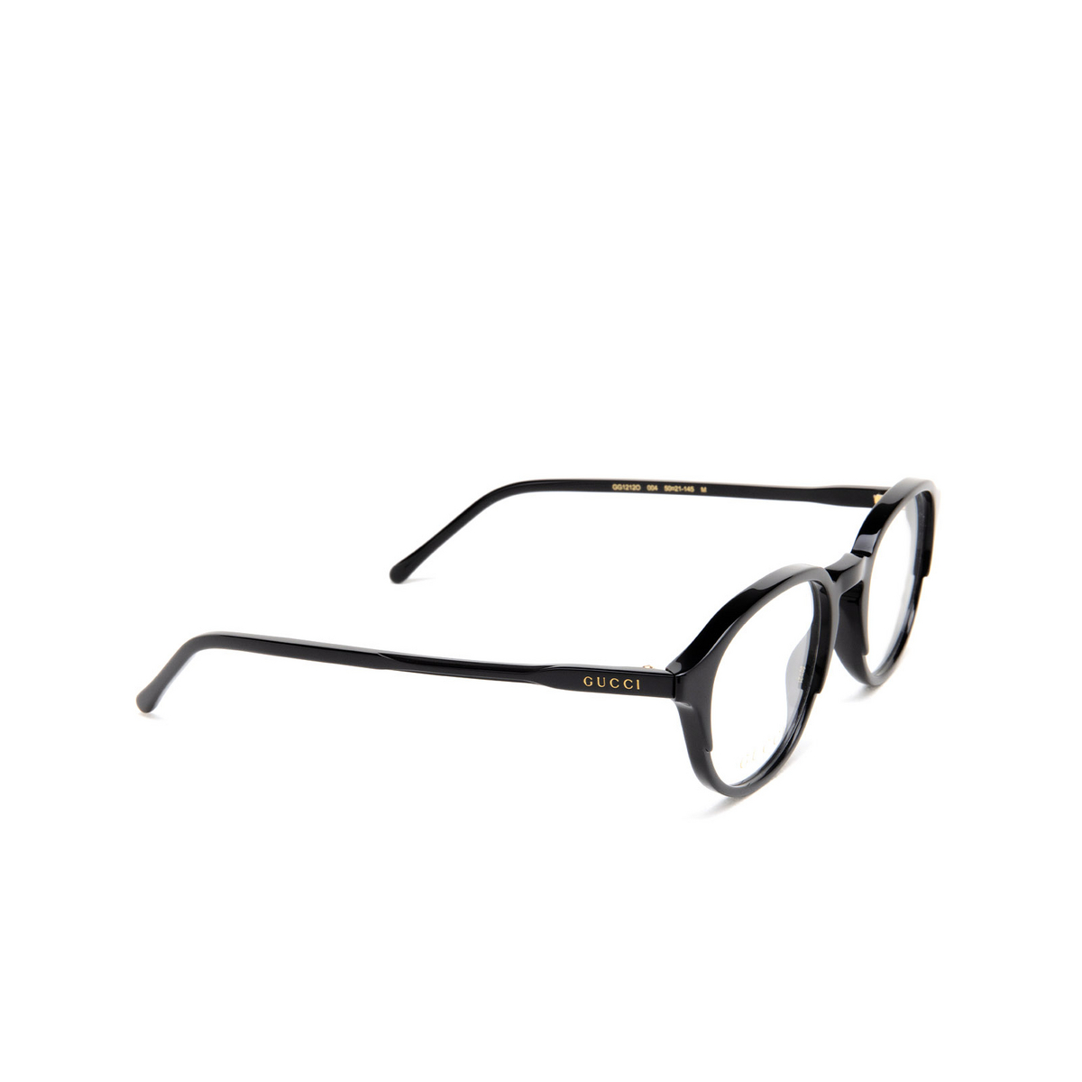 Gucci GG1212O Eyeglasses 004 Black - three-quarters view