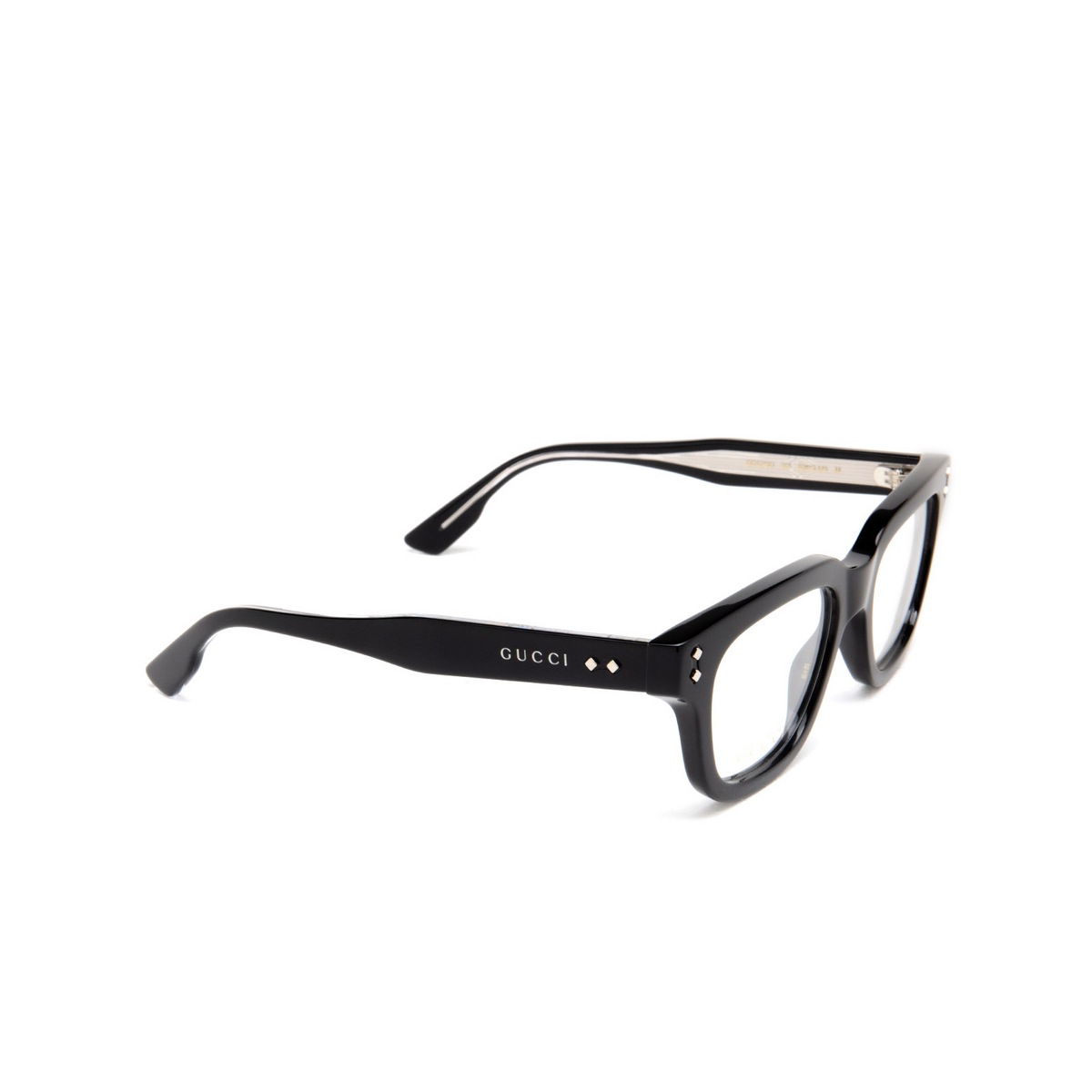 Gucci GG1219O Eyeglasses 001 Black - three-quarters view