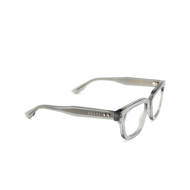 Gucci GG1219O Korrektionsbrillen 003 grey - Dreiviertelansicht