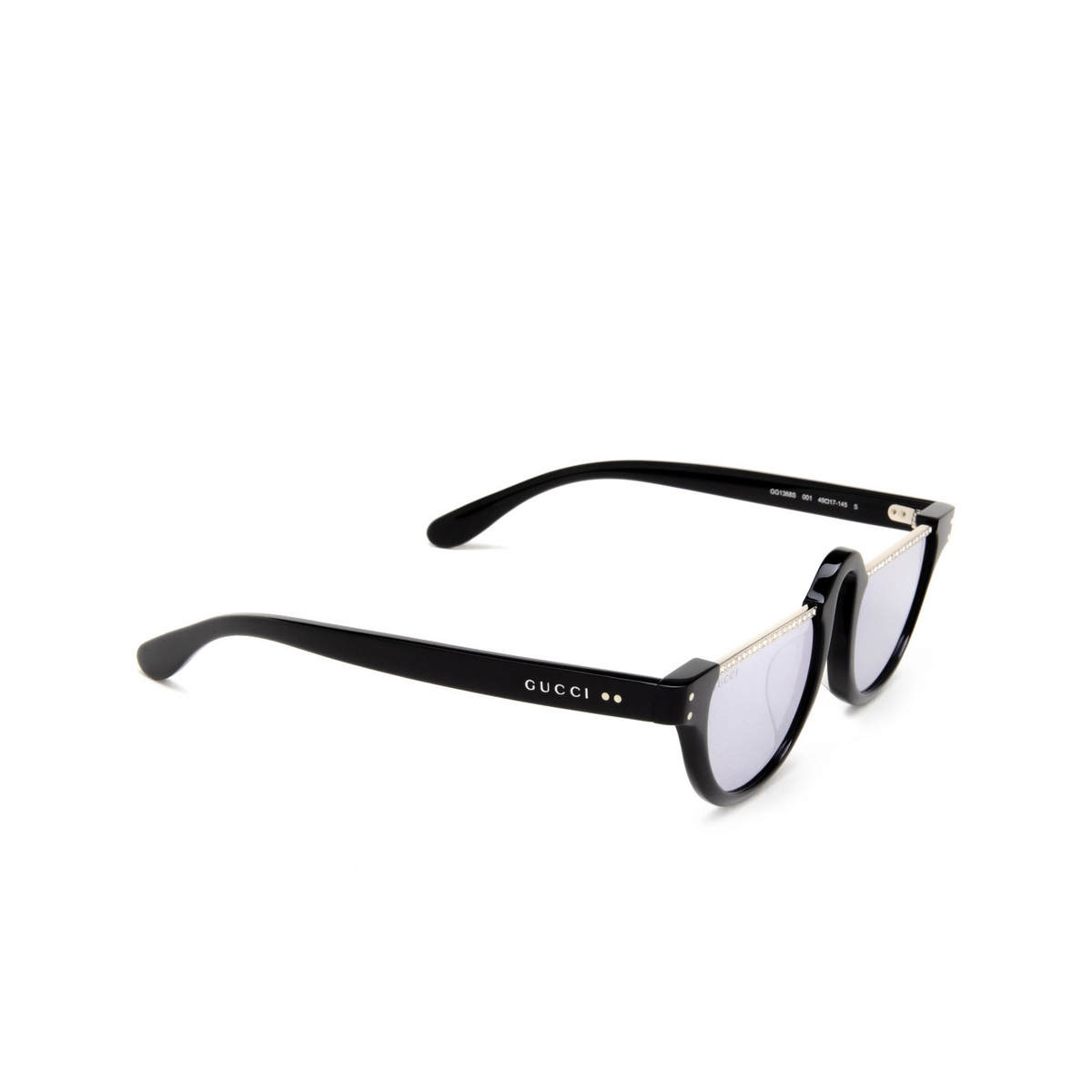 Gucci GG1368S Sunglasses 001 Black - three-quarters view