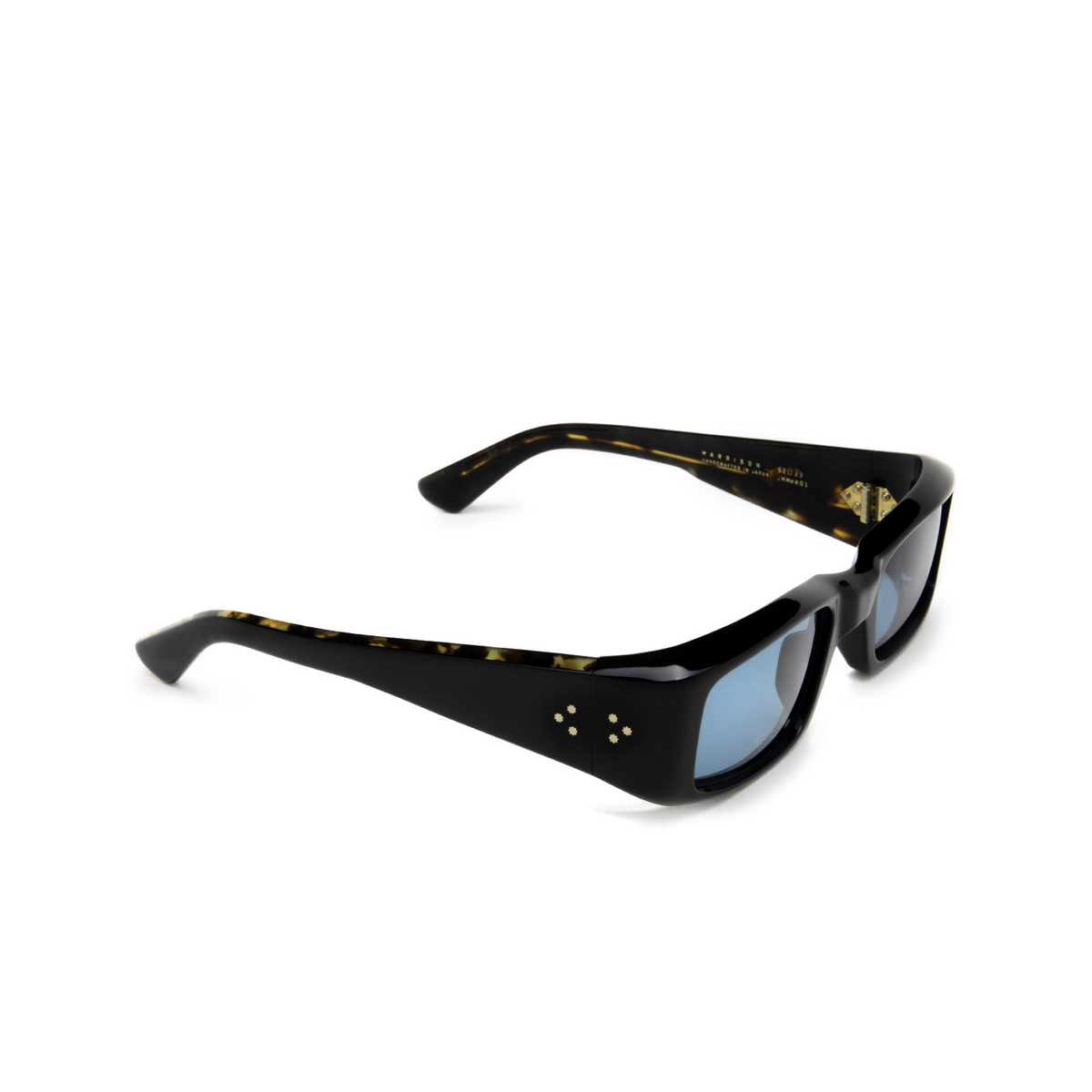 Jacques Marie Mage® Rectangle Sunglasses: Harrison color Noir - three-quarters view