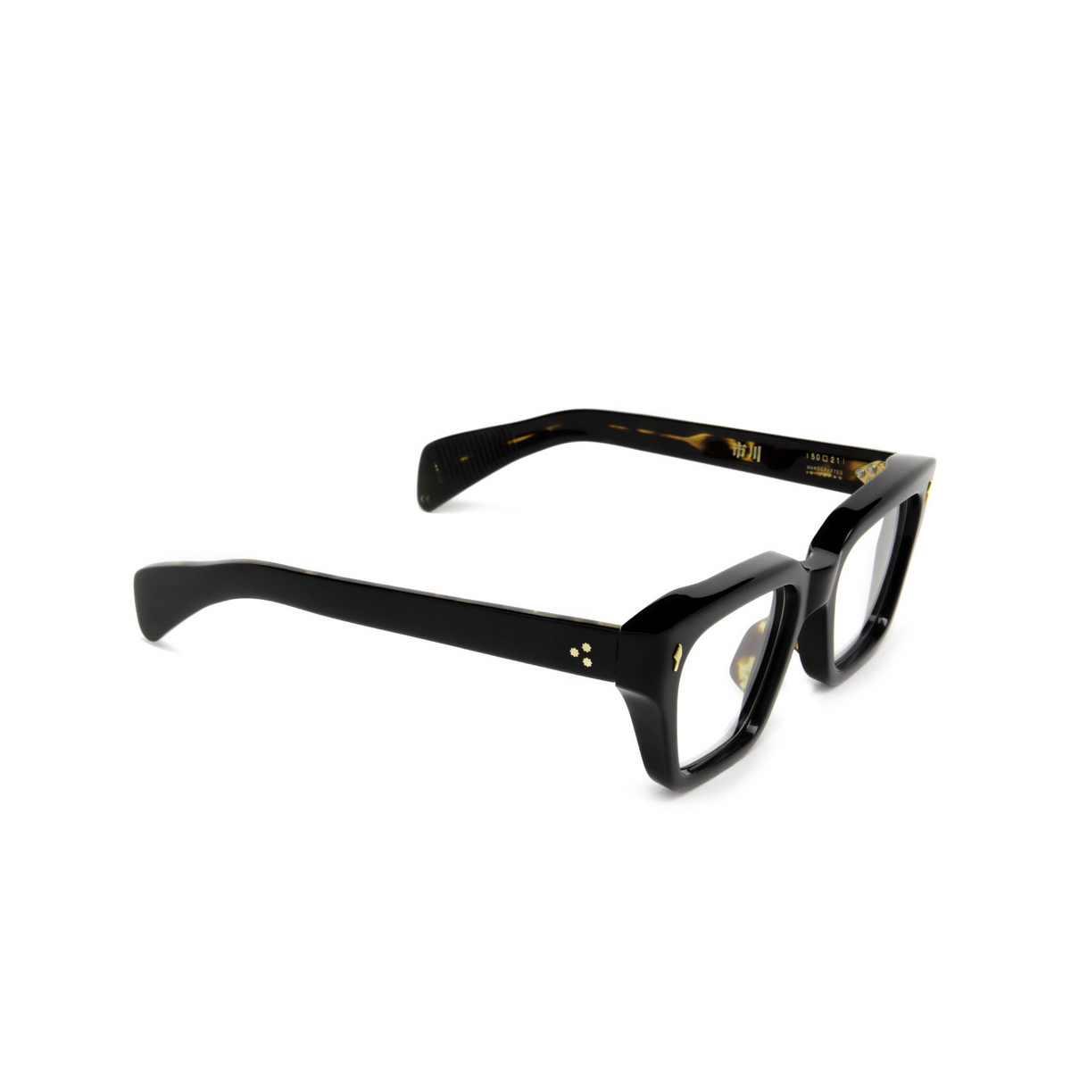 Jacques Marie Mage® Square Eyeglasses: Ichikawa color Noir - three-quarters view