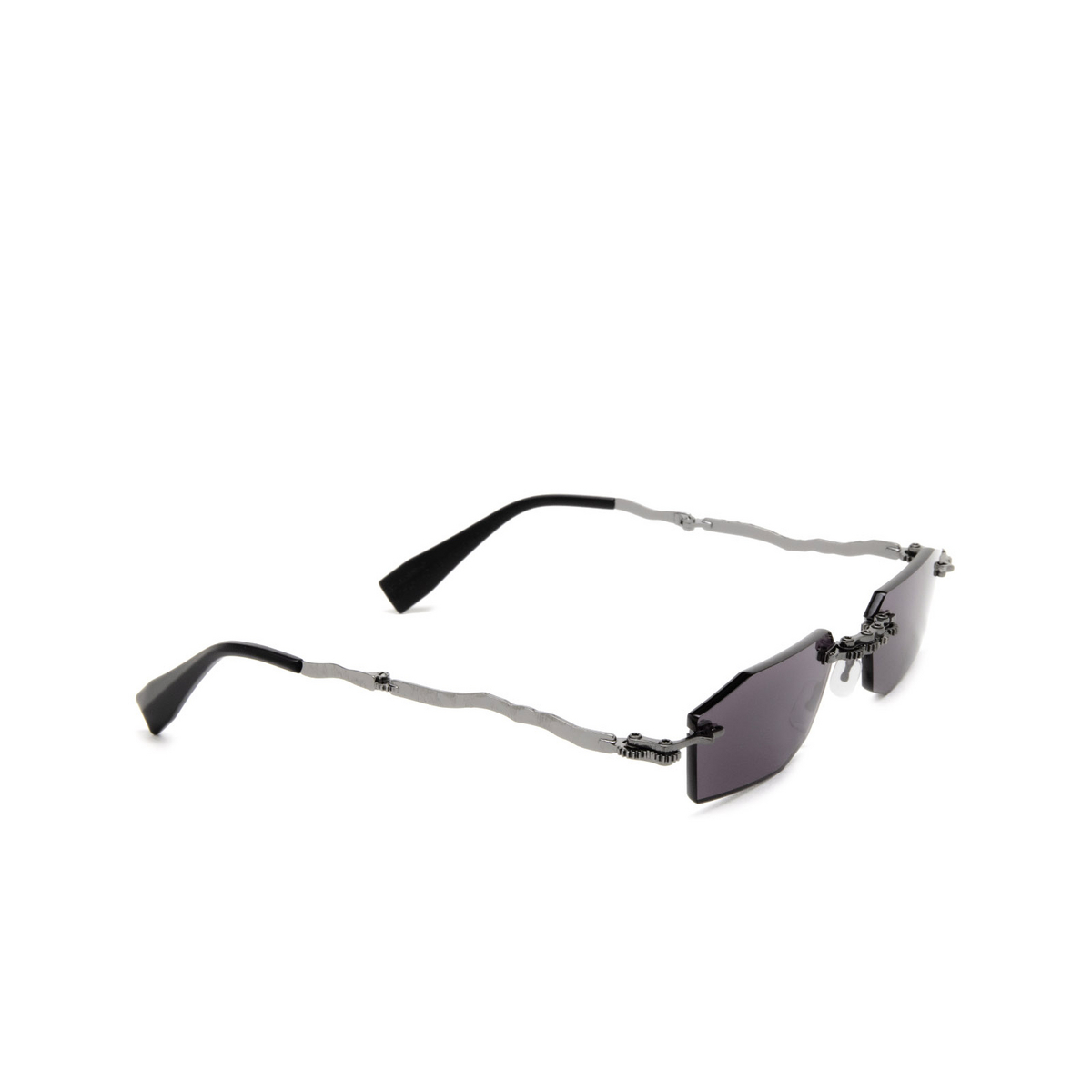Kuboraum® Irregular Sunglasses: H40 color Black Bb - three-quarters view.