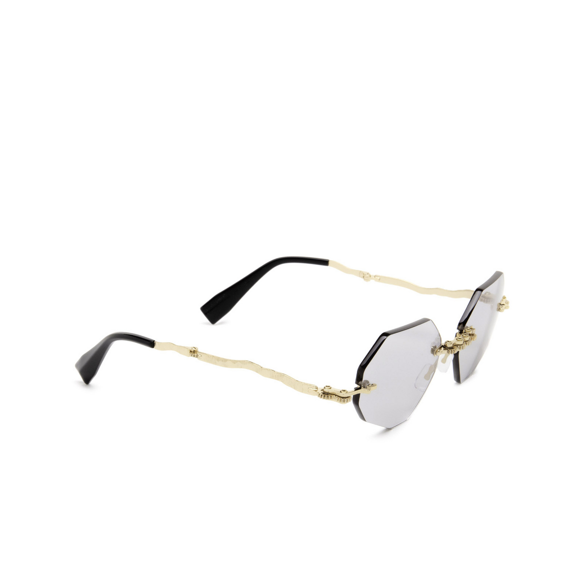 Kuboraum® Irregular Sunglasses: H44 color Rosegold Pg - three-quarters view.