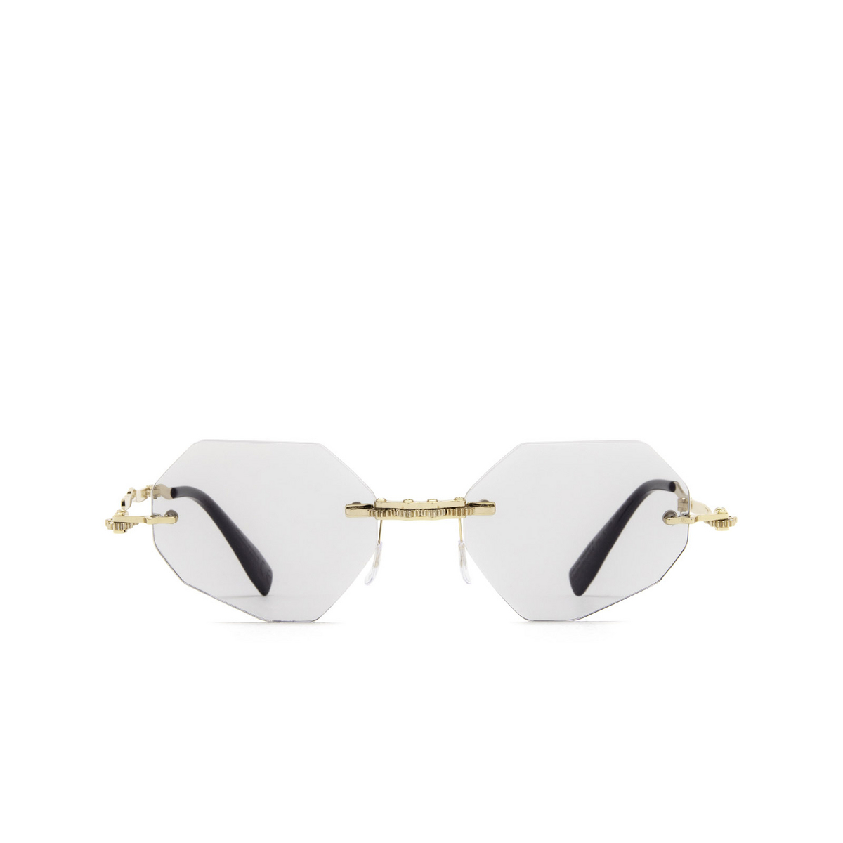 Kuboraum® Irregular Sunglasses: H44 color Rosegold Pg - front view.