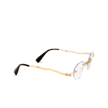Kuboraum H45 Eyeglasses GD gold - three-quarters view