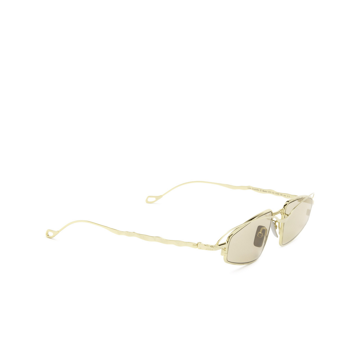 Kuboraum® Irregular Sunglasses: H73 color Gold Gg - three-quarters view.