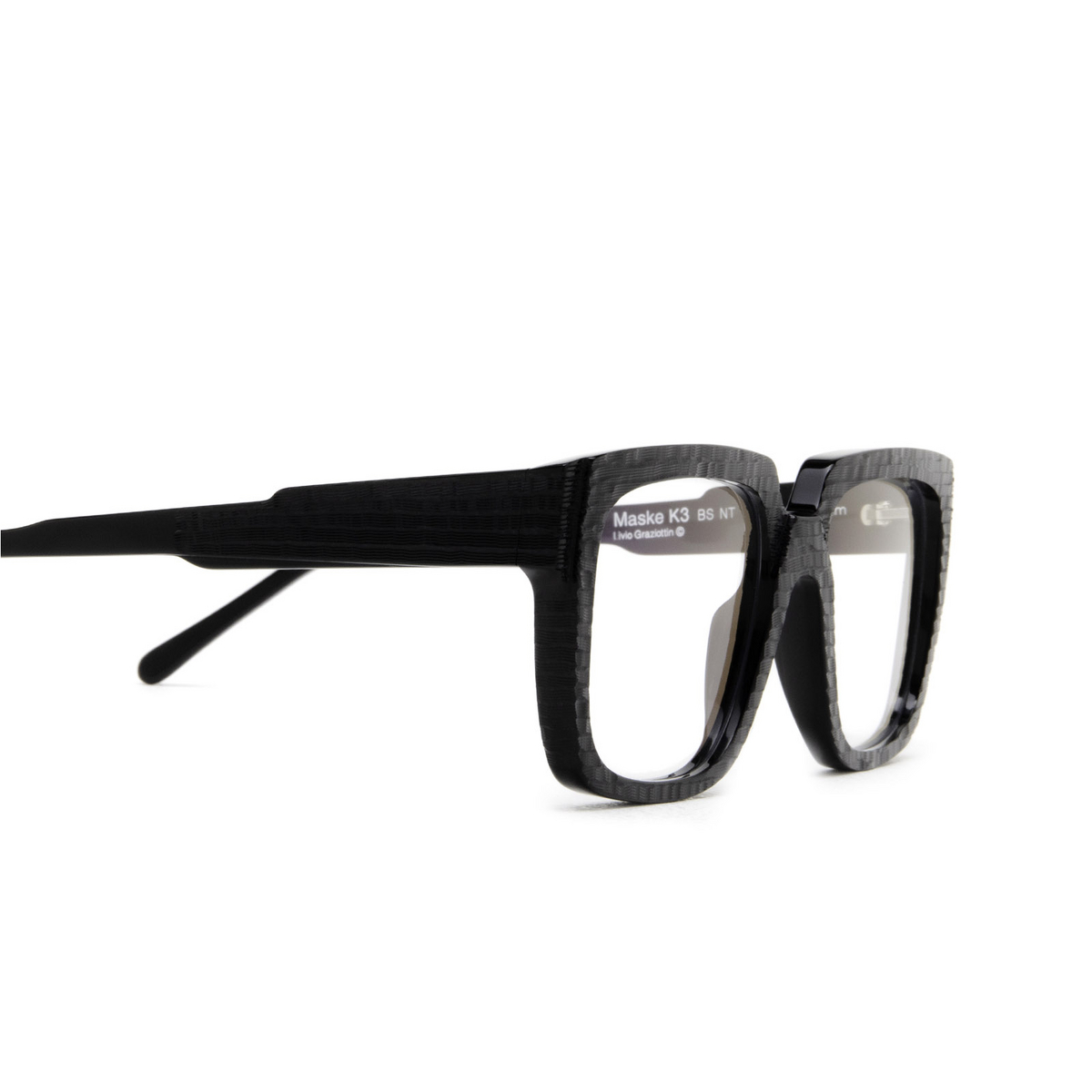 Kuboraum K3 Eyeglasses BS NT Black Shine & Handcraft Finishing - product thumbnail 3/4