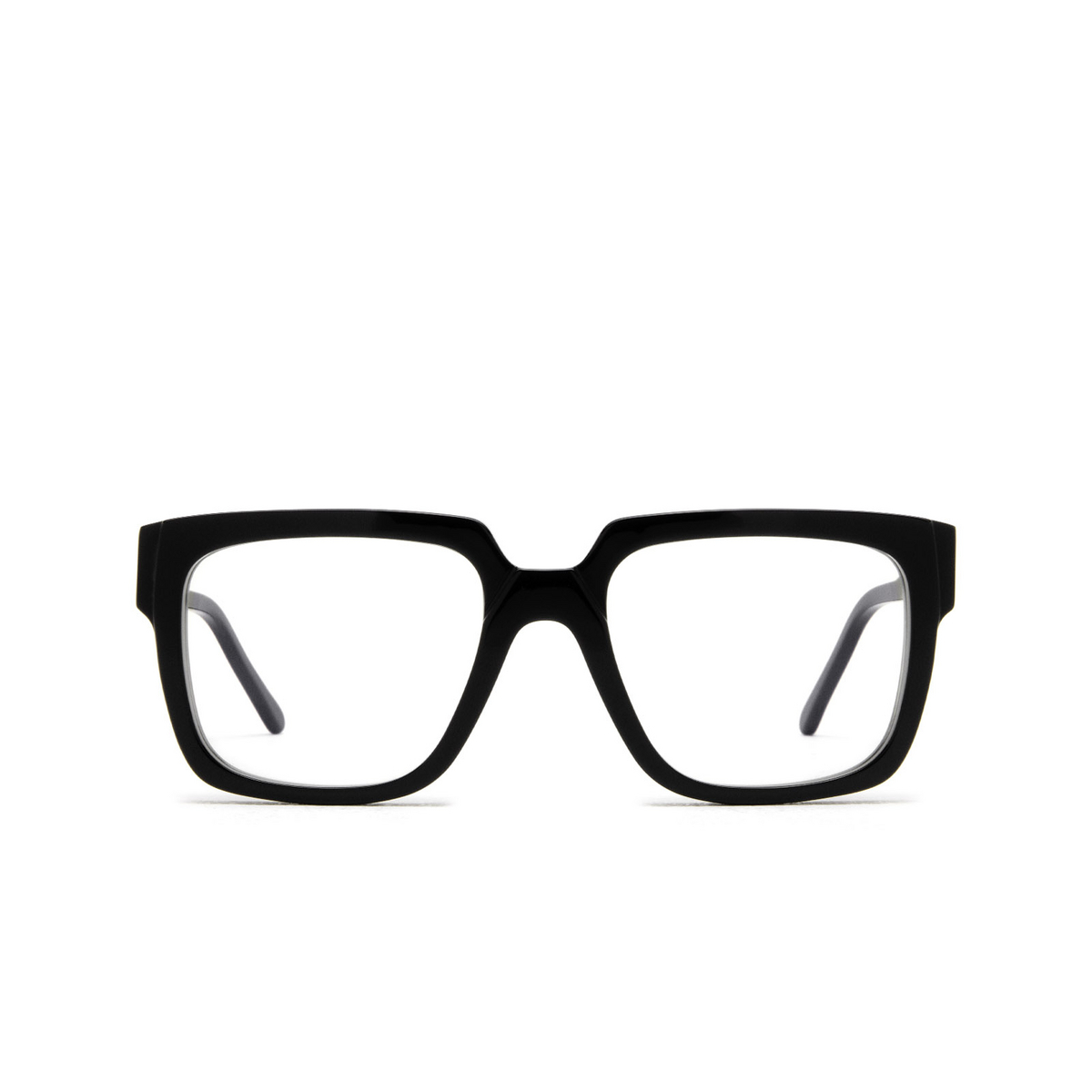 Kuboraum® Square Eyeglasses: K3 color Black Shine Bs - front view.