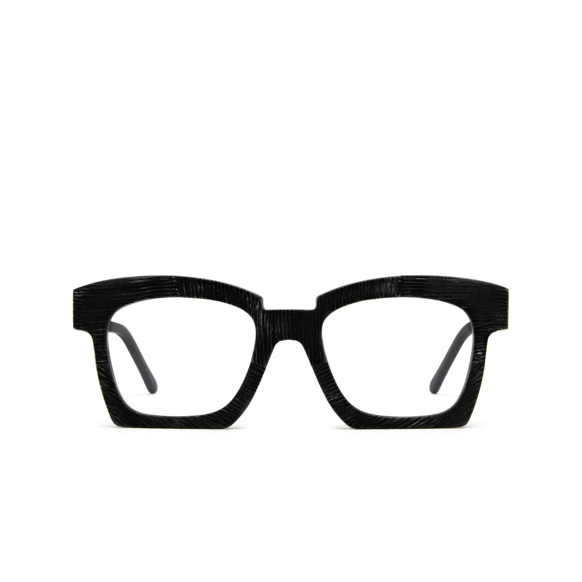Kuboraum K5 Eyeglasses BM SO Black Matt With Handcarved Surface Finishing - front view