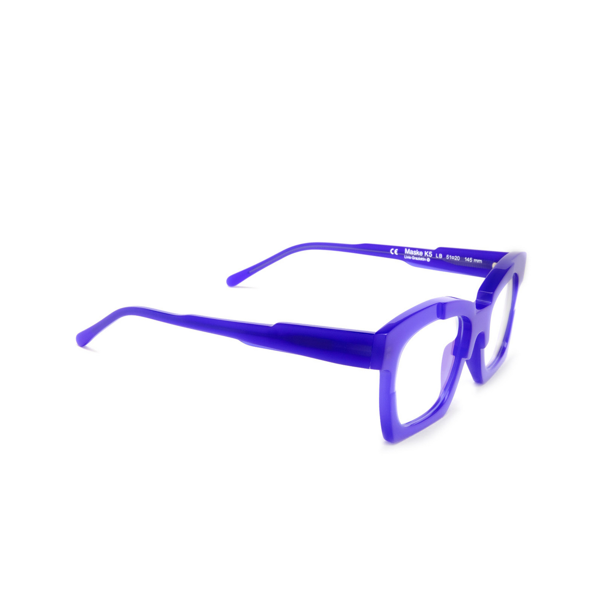Kuboraum K5 Eyeglasses LB Liberty Blue - three-quarters view