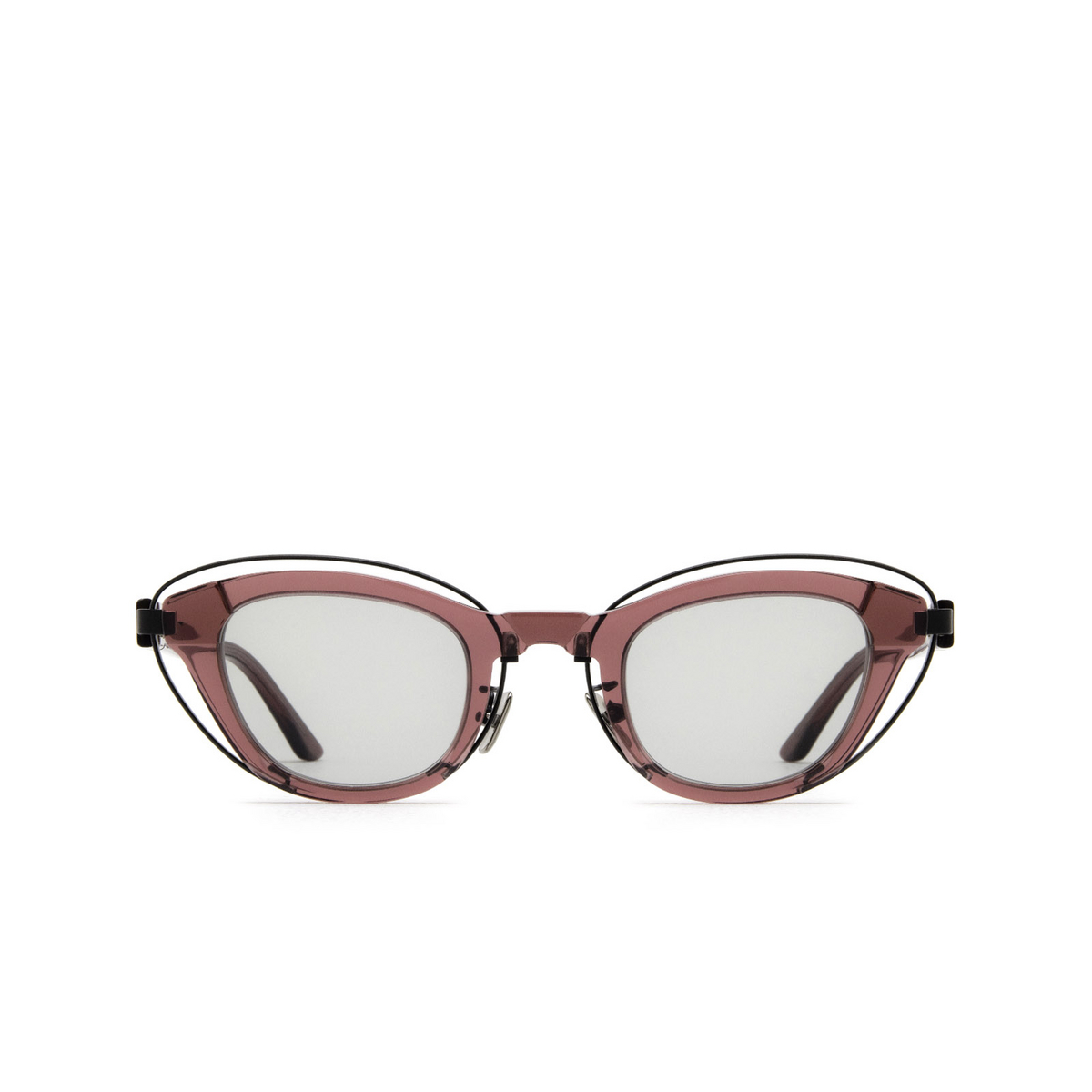 Kuboraum® Cat-eye Sunglasses: N11 color Cherry Che - front view.
