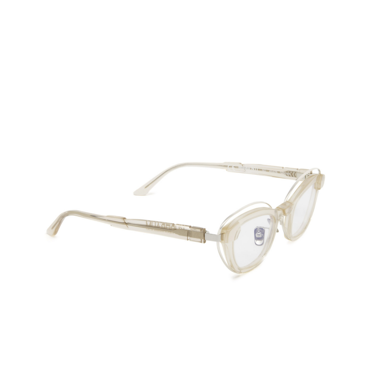 Kuboraum® Cat-eye Eyeglasses: N11 color Nude Nd - three-quarters view.