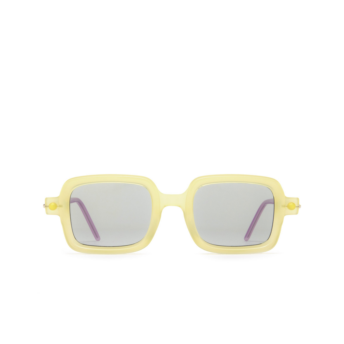Kuboraum P2 Sunglasses YW Pale Yellow, Blue & Lilac - front view