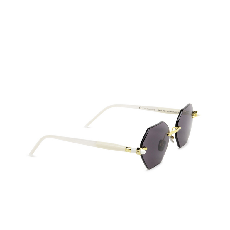 Kuboraum P54 Sunglasses GD WH gold & ivory cream - 2/4