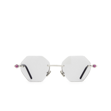 Gafas de sol Kuboraum P54 SUN SI BS silver & cream black shine - Vista delantera